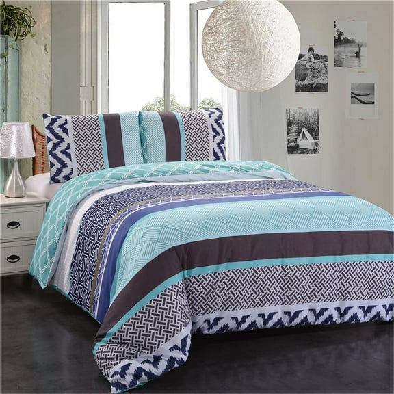 NC King Duvet Cover Set 3-Piece With 2 Pillowcases,Soft Brushed Microfiber, Comforter Not Include