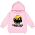 thumbnail image 2 of Inktastic Yellowstone National Park with Bear Mountains and Trees Cricle Toddler Hoodie, 2 of 4