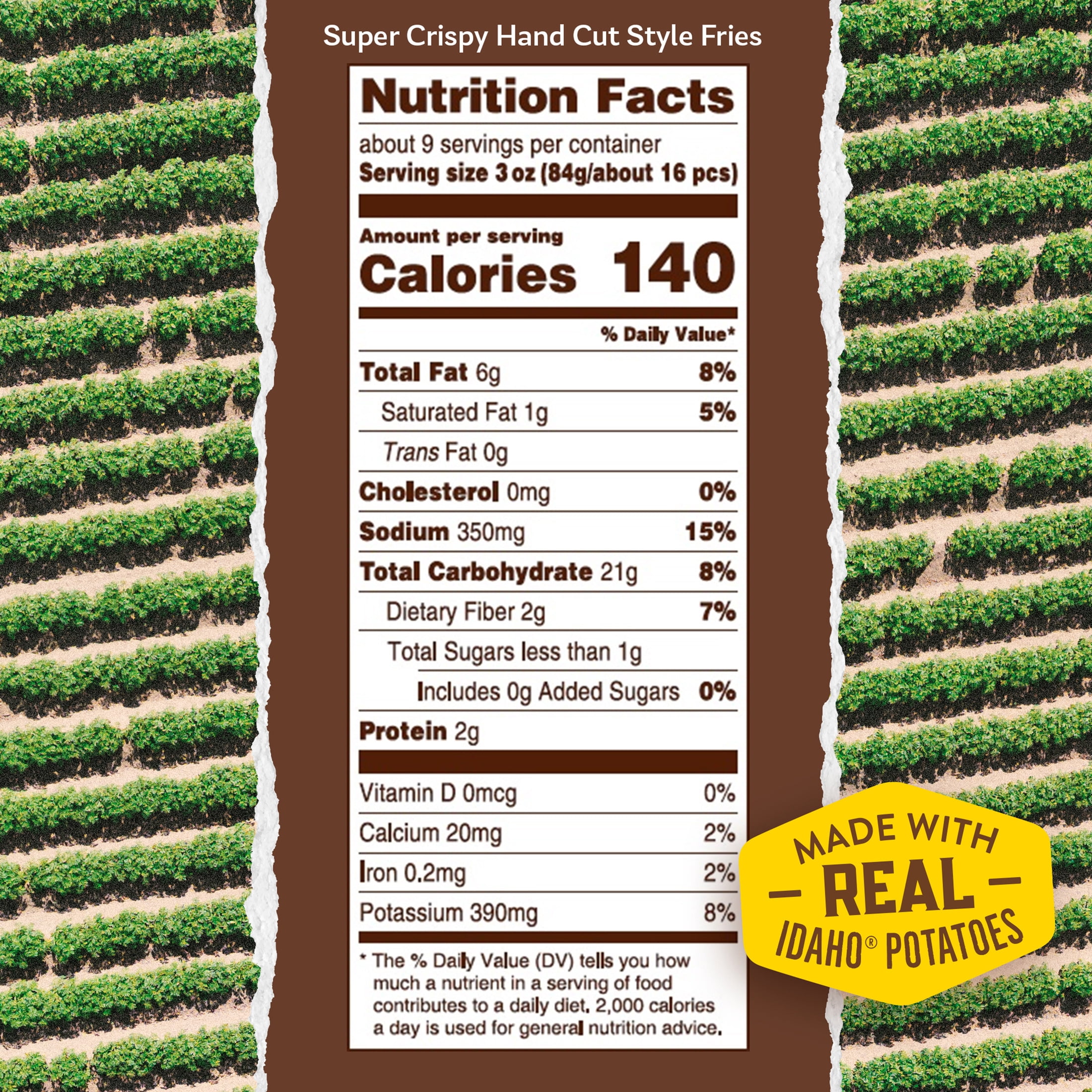 Grown in Idaho® Super Crispy Hand Cut Style Fries, Frozen 28 oz Bag