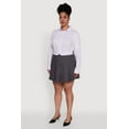 thumbnail image 3 of Womens Plus Size Mini Pleated Skirt with Contrast Waistband, 3 of 5