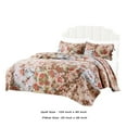 thumbnail image 5 of Benjara BM231032 Rome Microfiber Reversible Floral Print King Quilt Set&44; Multicolore - 3 Pièces, 5 of 5