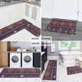 thumbnail image 5 of Purple Boho Tribal Floral and Mandalas Pattern Kitchen Rugs Sets Of 2,Anti Fatigue Kitchen Mat Rugs Non Slip Washable,Decorative Kitchen Floor Mats for Kitchen,Sink,Laundry,17"x30"+17"x47", 5 of 7