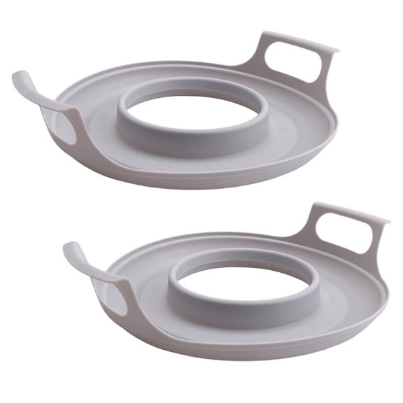Quaqdae 2 Pack Microwave Bowl Holder with Handles - Cool Plate,Microwave Tray