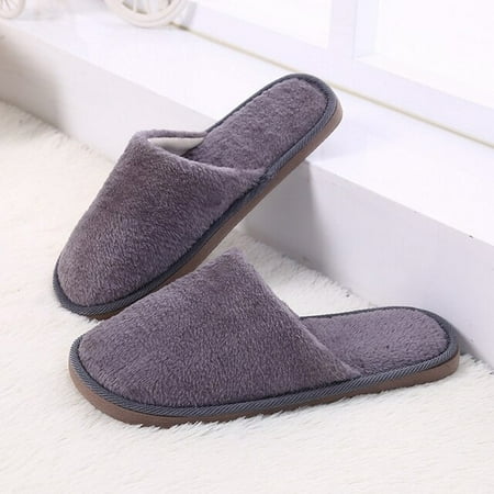 

CoCopeanut Men Women Home Slippers Thick Sole Waterproof Platform Shoes Winter Warm Soft Plush Flip Flops Indoor Bedroom Non Slip Slides