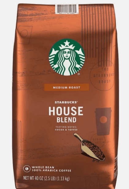 Starbucks House Blend Whole Bean Coffee, 40 oz.pack of 2