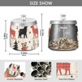 thumbnail image 2 of Yayeee Ashtray with Lid for Cigarette Smokeless Stainless Steel Home Ash Holder, Retro Christmas Forest, 2 of 7