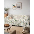 thumbnail image 6 of Spring Floral Couch Cover for Dogs, White Daisy Farmhouse Linen Texture Washable Sofa Covers Slipcover for Pets Dogs Futon Cover, Couch Recliner Covers, Oversized Chair Slipcover 71"x91", 6 of 9