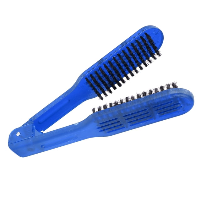 Cepillo de Pelo Portátil Con Cerdas de Doble Cara, Abrazadera Aniestática, Cepillo para El Cabello, Peluquería, Alisador de Pelo, Resistente al Calor, Cerdas en Forma de V,