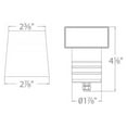 thumbnail image 3 of 2081-30BS-WAC Lighting-12V 4.1W 3000K 1 LED Indicator Light with Ground Hood in Contemporary Style-2.38 Inches Wide by 4.13 Inches High, 3 of 4