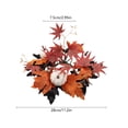 thumbnail image 3 of Assorted Fall Artificial Pumpkin Maple Leaf Candle Ring, Mini Rustic Harvest Candle Wreath, 3 Styles Tabletop Small Wreath, Decorative Candle Ring for Thanksgiving Halloween Table Mantel Decor, 3 of 6