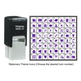 thumbnail image 4 of Printtoo Personalized Stationery Theme Icons Rubber Stamp Self Inking Stamper 24 mm-Violet, 4 of 7