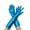 Blue, variant on Metallic Long Gloves Men's & Women's 40cm Cocktail Party Gloves for Halloween 1920s Costume Role Play Accessory Gold One Size