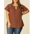 thumbnail image 2 of BluDe GaEstampado Floral ManAcampanaOjo De CerraduTalGrande PaMujer Borgo3XL, 2 of 6