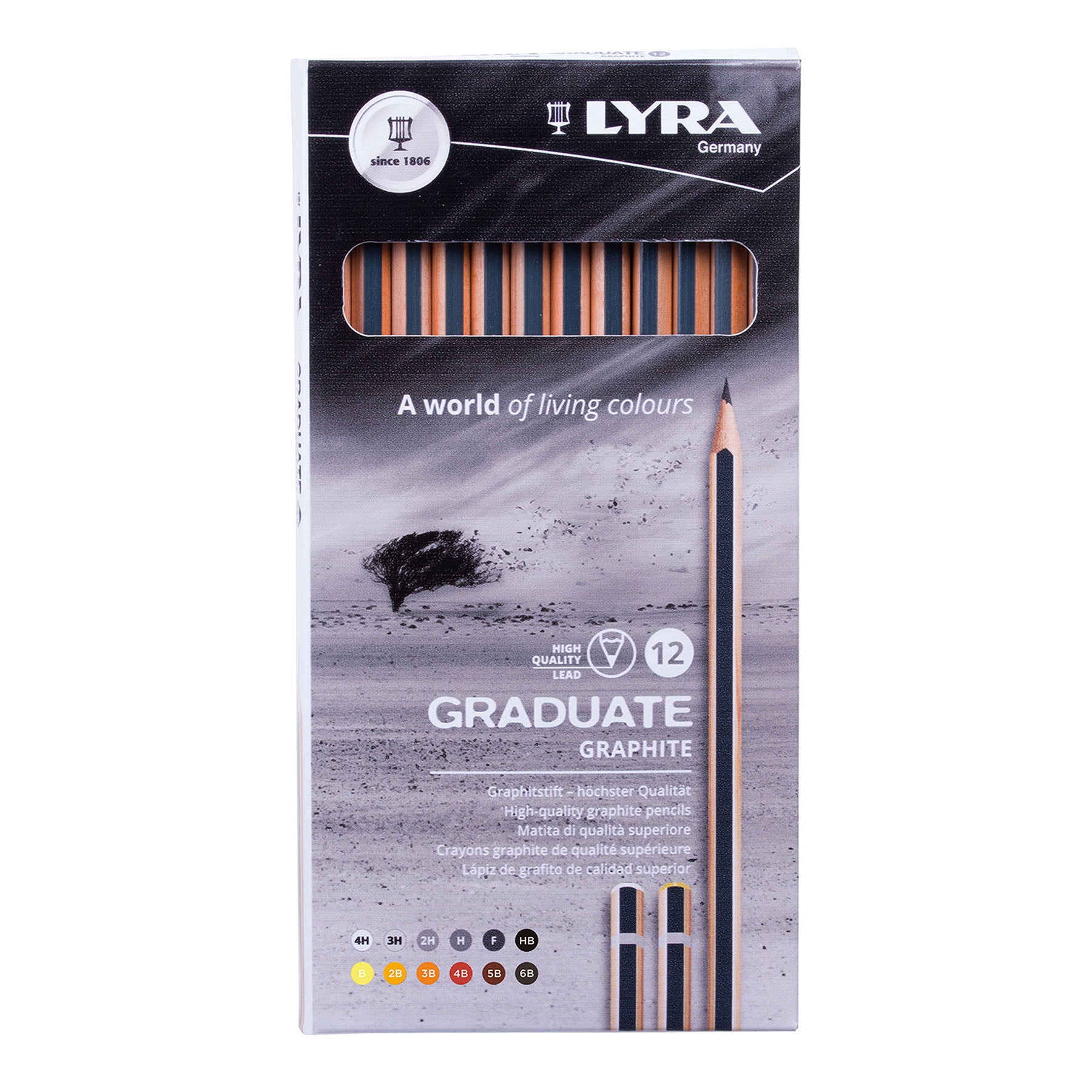 Lyra Graduate Graphite Pencil Set, Assorted Colors, 12 Per Set, 2 Sets