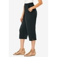 thumbnail image 3 of Roaman's Women's Plus Size Soft Knit Pull-On Capri Pant, 3 of 5