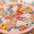 thumbnail image 3 of Kit de bordado para principiantes y entusiastas del bordado: incluye paisaje floral con agujas de hilo, 3 of 4