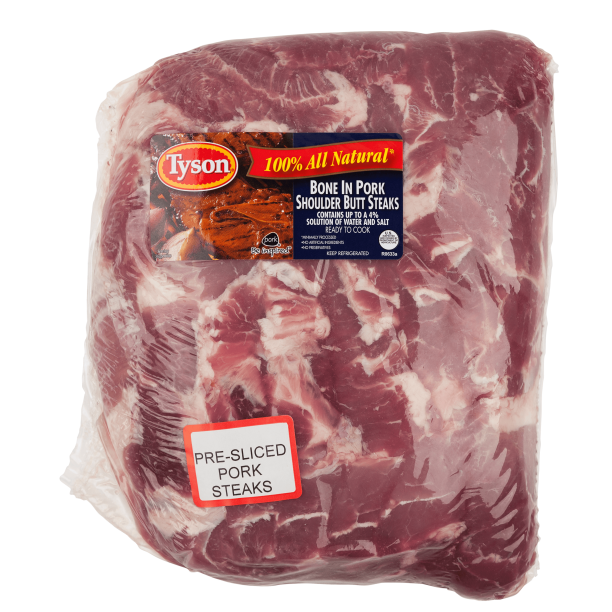 Tyson® All Natural* Pork Butt Steaks, BoneIn, 6.3 8.7 lb Walmart