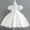 White, variant on Amzcrzy Silk Dress for Girls Solid Color Round Neck Satin Flower Girl Dress Puff Sleeve Princess Dress with Bowknot for Wedding Birthday Party 2-10Years