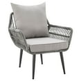 thumbnail image 5 of Manhattan Comfort Portofino Rope Wicker 4-Piece Patio Conversation Set with Cushions in Grey, 5 of 5