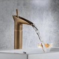 thumbnail image 3 of Basin Faucet, Waterfall Bathroom Mixer Tap, Hot and Cold Adjustable Basin Mixer Tap, Chrome BrassA), 3 of 5
