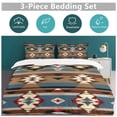 thumbnail image 2 of Colorful Geometric Lines Duvet Cover Set Themed Multicolor Polyester Bedding Set for Bedroom Decoration, 2 of 6