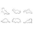 thumbnail image 2 of Kids Baking Set, Small Cookie Cutters, Dinosaur Cookie Cutters, 3X1.5 in, Stainless Steel, Biscuit Cutters, Fondant Cutting, Kid Party Favors, Prehistoric Shapes, 6 Pc, 2 of 8