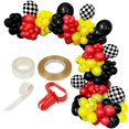 thumbnail image 2 of Racing Car Balloons Arch Kit, 150PCS Balloons Garland Set, Racing Themed Party Supplies, Checkered Flag Balloons, Red Yellow Black Foil Balloons for Party Decorations, 2 of 6