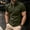 Army Green, variant on Njoeus Basic Tops T Shirts for Man Men Solid Color Shirt Casual Short Sleeve Zipper Turndown Collar Blouse Shirts Mens Shirts