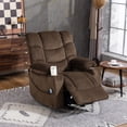 thumbnail image 2 of Leumius Power Lift Recliner Chair for Adult,Oversized Recliner with Massage and Heating,Ergonomic Lounge Chair with 2 Cup Holders for Living Room, Bedroom,Brown, 2 of 9