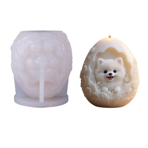Cute Dog Silicone Mold, Dog Candle Molds for Candle Making, Animal Silicone