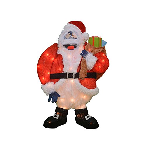 Santa bumble christmas lit decoration inch pre productworks yard lights rudolph friends ProductWorks 24-Inch Pre-Lit Bumble Santa Christmas Yard Decoration, 35 Lights - Walmart.com