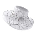 thumbnail image 5 of Wuxian Straw Hats For Women Solid Color Bow Wide Brim Summer Dress Hat Shapeable Hollowed Out Breathable Fashionable Lightweight Foldable Party Vacation Beach Sun Hat ,White,One Size, 5 of 5