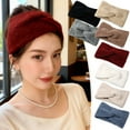 thumbnail image 3 of Women's Headband Teddy Fur Look with Twist Knot Detail Soft Elastic Winter Headband Warm Headband Ear Warmers 56-59 cm, 3 of 7