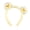 Yellow, variant on Hair Hoop Toothed Anti-Slip Plush Headband with Bear Ears Decor Fluffy Elastic Face Washing Makeup Hairband