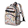 thumbnail image 2 of Baseballs and Bats White Pattern Backpack for School, Cute School Bag with Adjustable Shoulder Straps and Padded Back, 15.25"x11.5"x5.25", 2 of 5