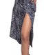 thumbnail image 2 of Falda midi casual de cintura alta con estampado bohemio y abertura lateral para mujer XBTCLXEBCO Negro, Medianaediana, 2 of 4