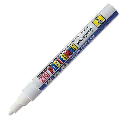 Zig Posterman Paint Marker - 1 mm, White, Fine Line