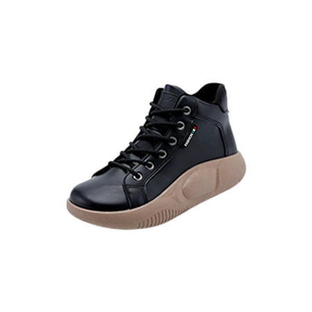 

Thick Soled Women Casual Shoes Athletic Sneakers Boots Nonslip Breathable Lace up Shoes for Running Outdoor Autumn Spring Ladies Girls Hiker Black