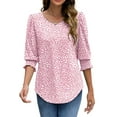 thumbnail image 5 of Fantaslook Blouses for Women Dressy Casual 3/4 Length Sleeve Womens Tops with Smocked Cuffs Fashion Shirts, 5 of 9