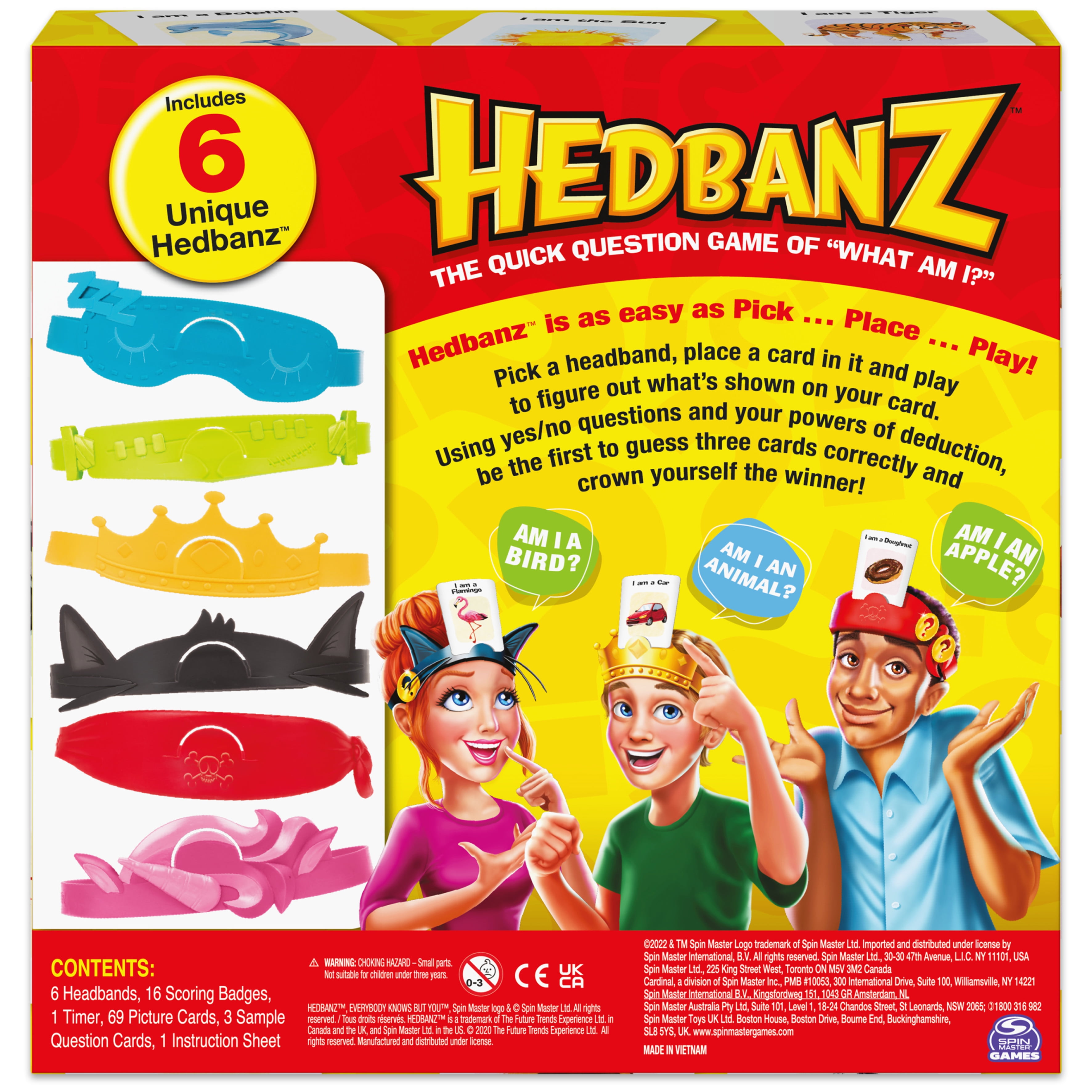 Hedbanz Picture Guessing Board Game 2020 Edition Family Games | Games for Family Game Night | Kids Games | Card Games, for Families and Kids Ages 8+