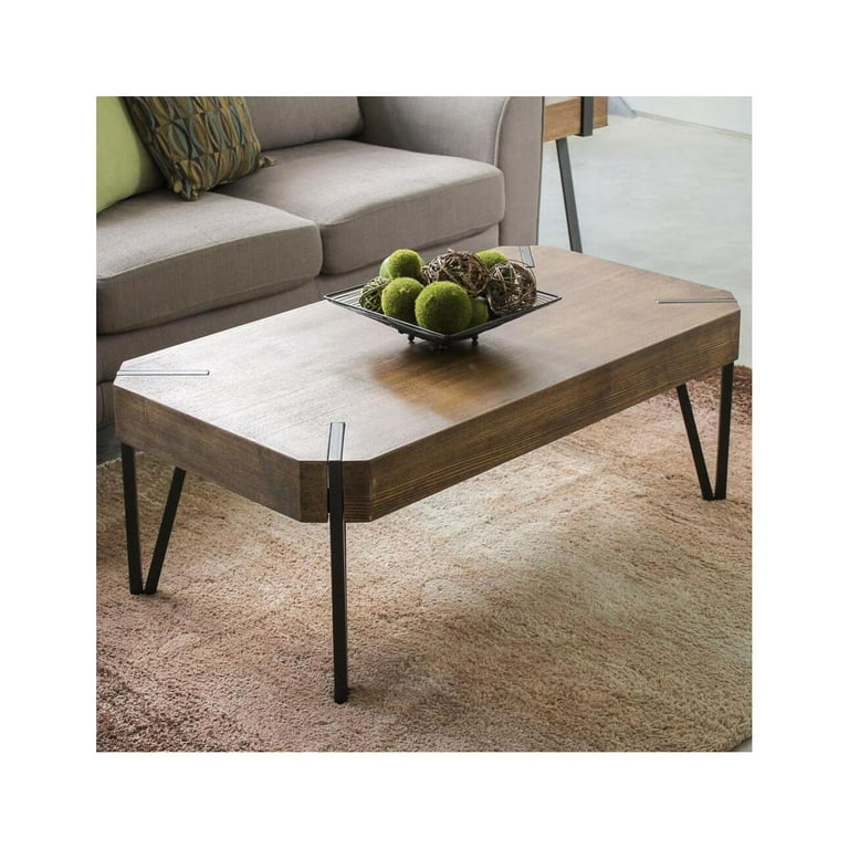 International Caravan Hamburg Contemporary Contemporary MDF/Metal End Table International Caravan Hamburg Contemporary Contemporary MDF/Metal End Table