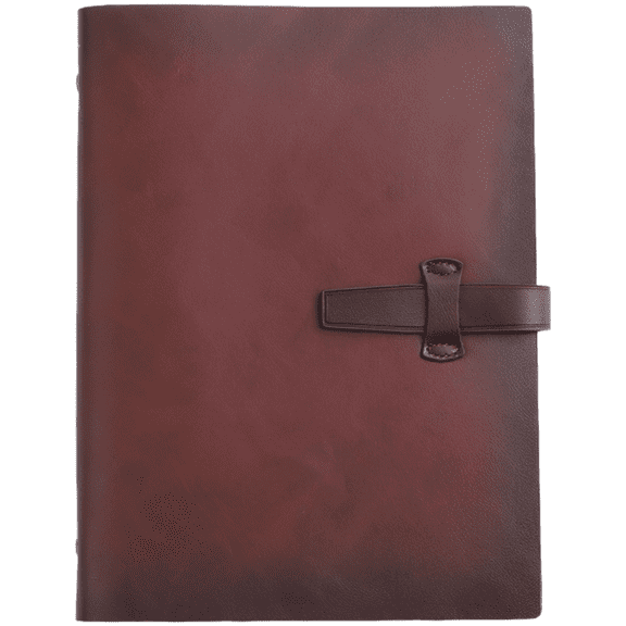 Refillable A5 Leather Binder Notebook, Vintage Leather Binder Organizer with 160 Pages Comfort-Tone Paper for Business, Travel