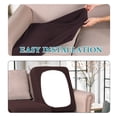 thumbnail image 5 of 2024 Stretch Couch Cushion Covers Solid Pattern Suitable for Loveseat Sofa(3pc Taupe), 5 of 5