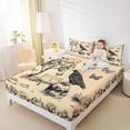 thumbnail image 4 of jejeloiu Gothic Skull Skeleton Bed Sheets,Black Bird Raven King Sheets For Girls Boys 4pcs, 4 of 7
