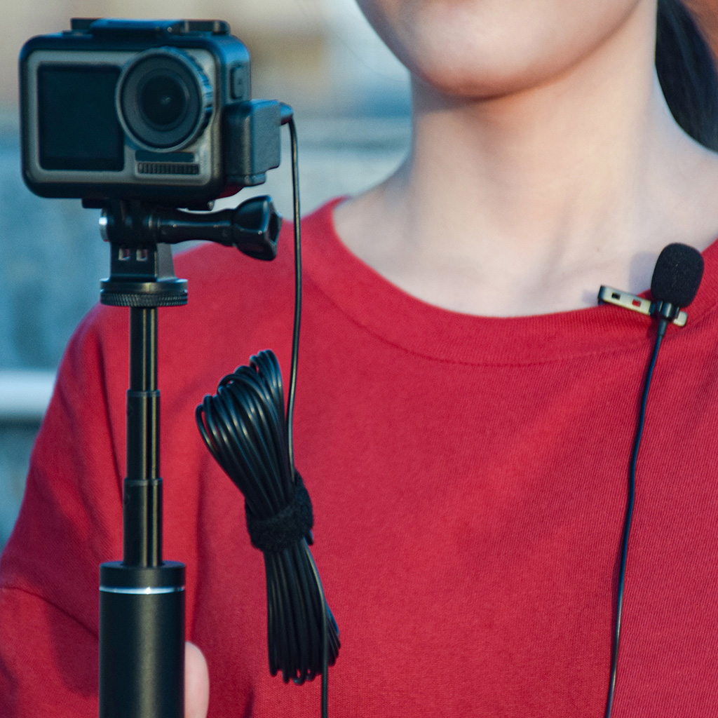 Zeiwohndc 3.5mm Lavalier Microphone System for Smartphones DSLR Cameras Camcorder