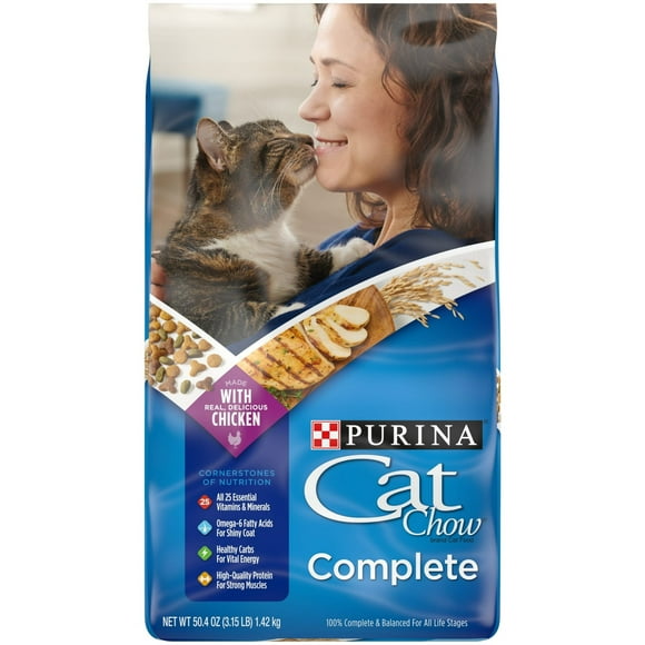 Purina Cat Chow High Protein Dry Cat Food, Complete, 3.15 lb. Bag