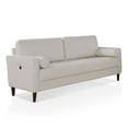 thumbnail image 3 of Furniture of America Oppio Faux Leather 2-Piece Sofa Set with USB in Ivory, 3 of 10