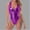 #266-Purple, variant on Warop Women's Patent Leather Bodysuit, Solid Color with Zipper Front, Stretchy Tight Fit for Party and Daily Wear
