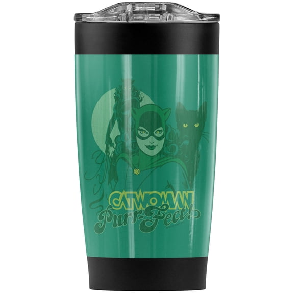 Batman Catwoman Perrfect! Stainless Steel Tumbler 20 oz Coffee Travel Mug/Cup, Vacuum Insulated & Double Wall with Leakproof Sliding Lid | Great for Hot Drinks and Cold Beverages