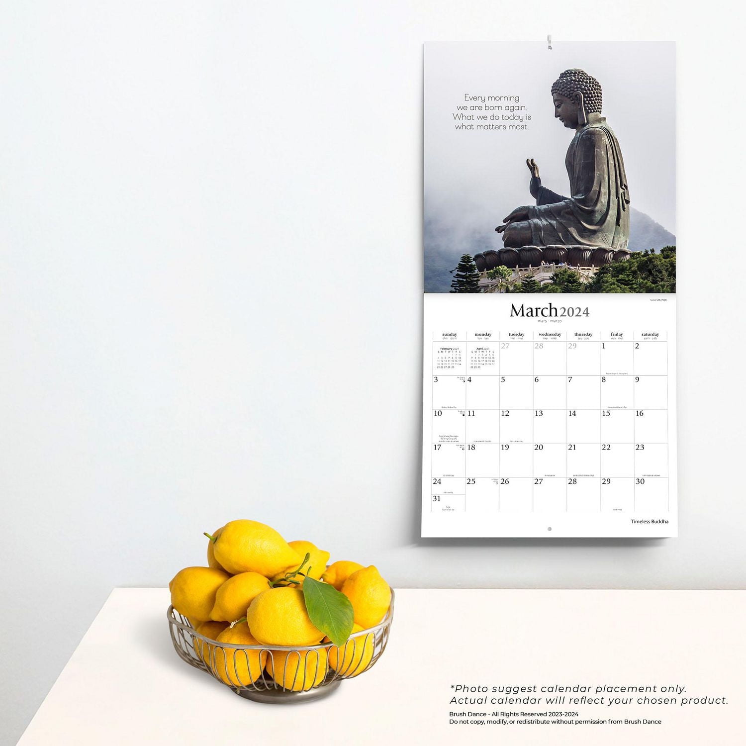 Brush Dance Bouddha intemporel 2024 Mur Carré 30.48x60.96 CM, 9781975470081